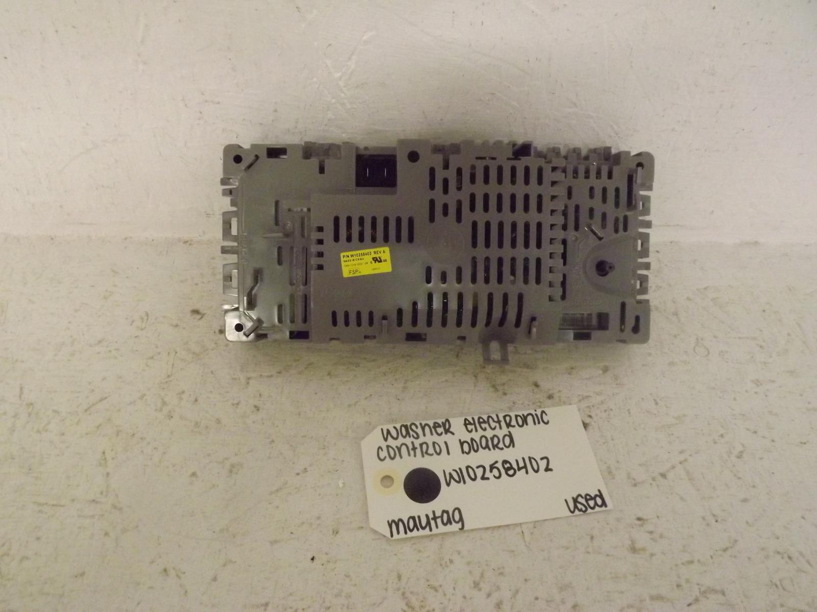 Maytag Washer W10258402 Electronic Control Board Used Maytag Washer W10258402 Electronic Control Board Used